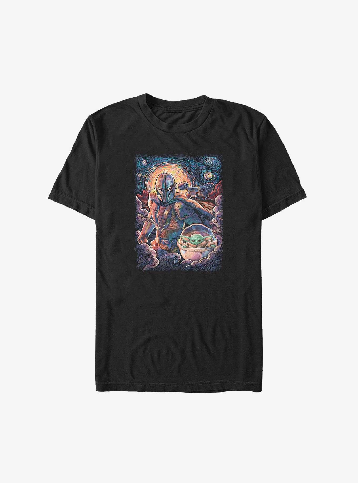 Star Wars The Mandalorian Starry Sky Big & Tall T-Shirt Sale